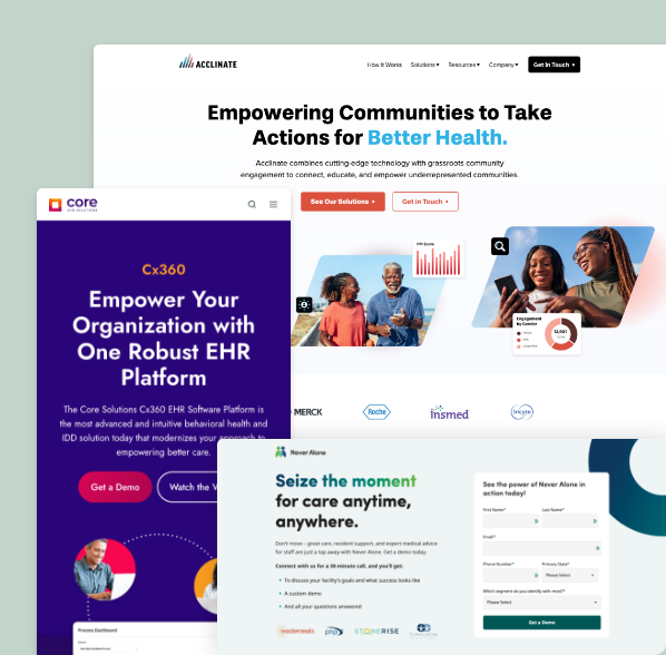 Client website collage