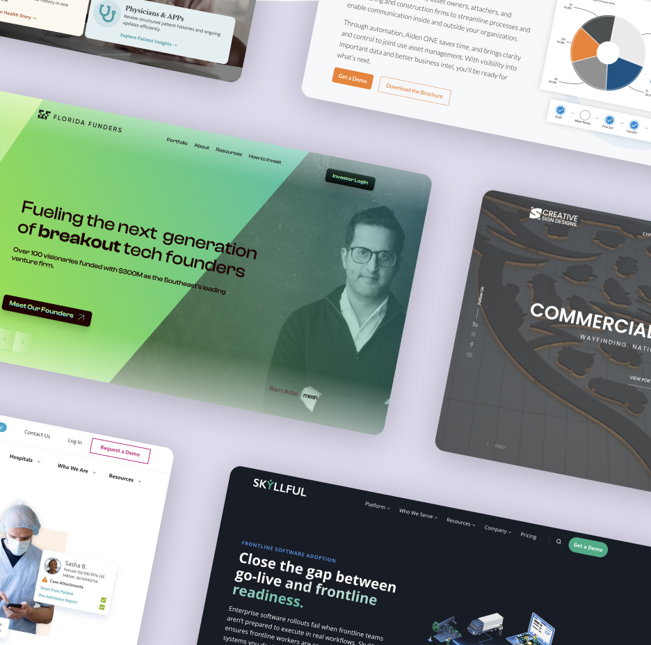 Healthcare website design and B2B digital experience example