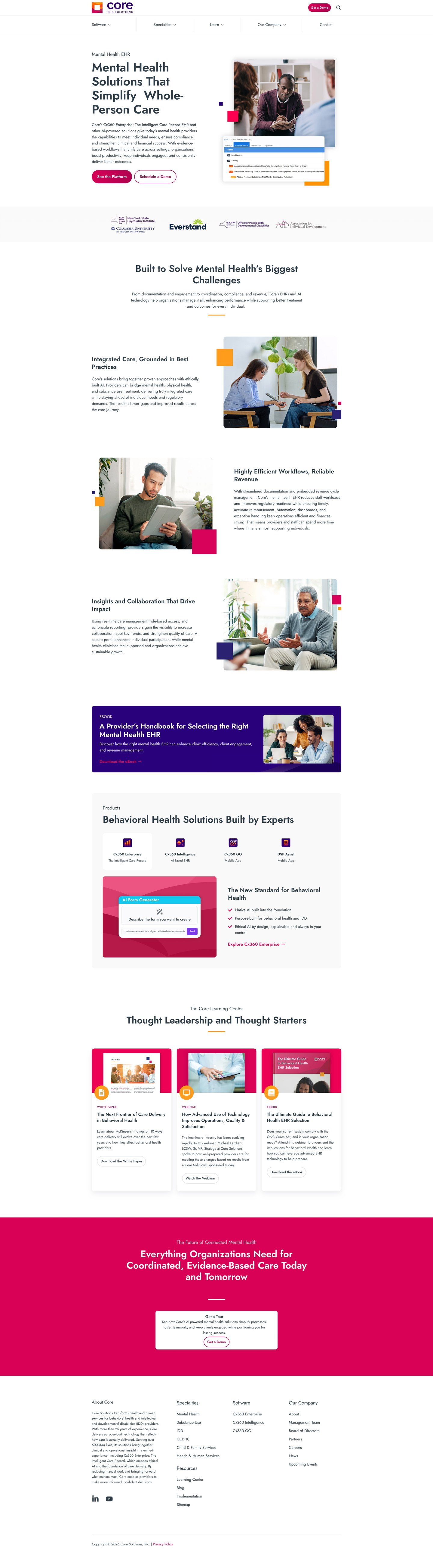Mental Health EHR | Core Solutions