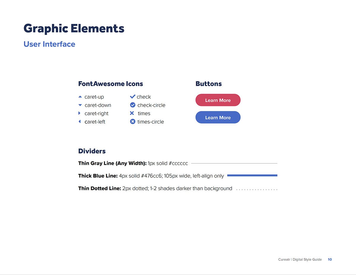 Cureatr-style-guide-UI