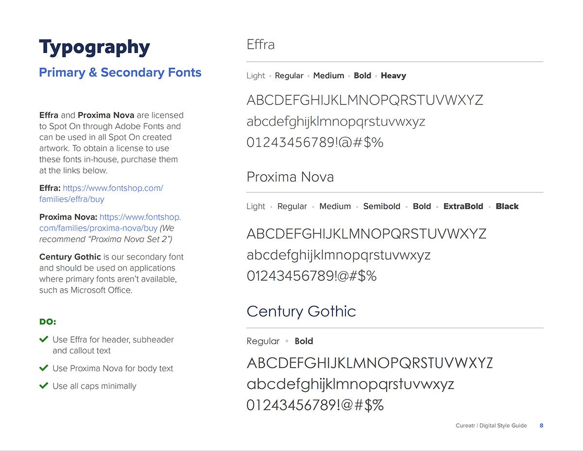 Cureatr-style-guide-typography