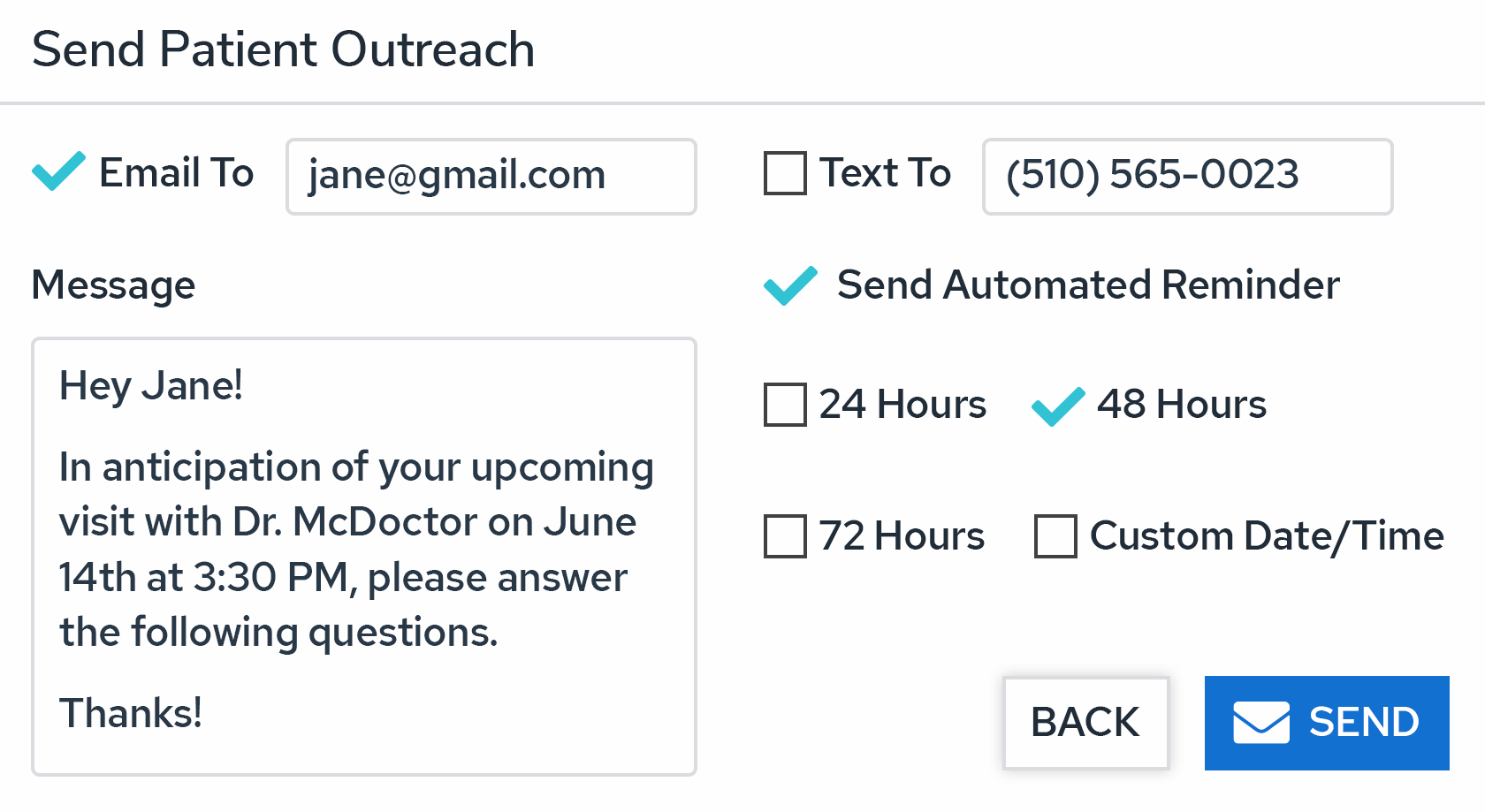 Patient Outreach UI
