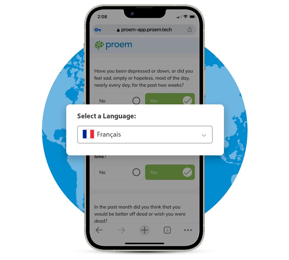 Proem Language Selection Graphic