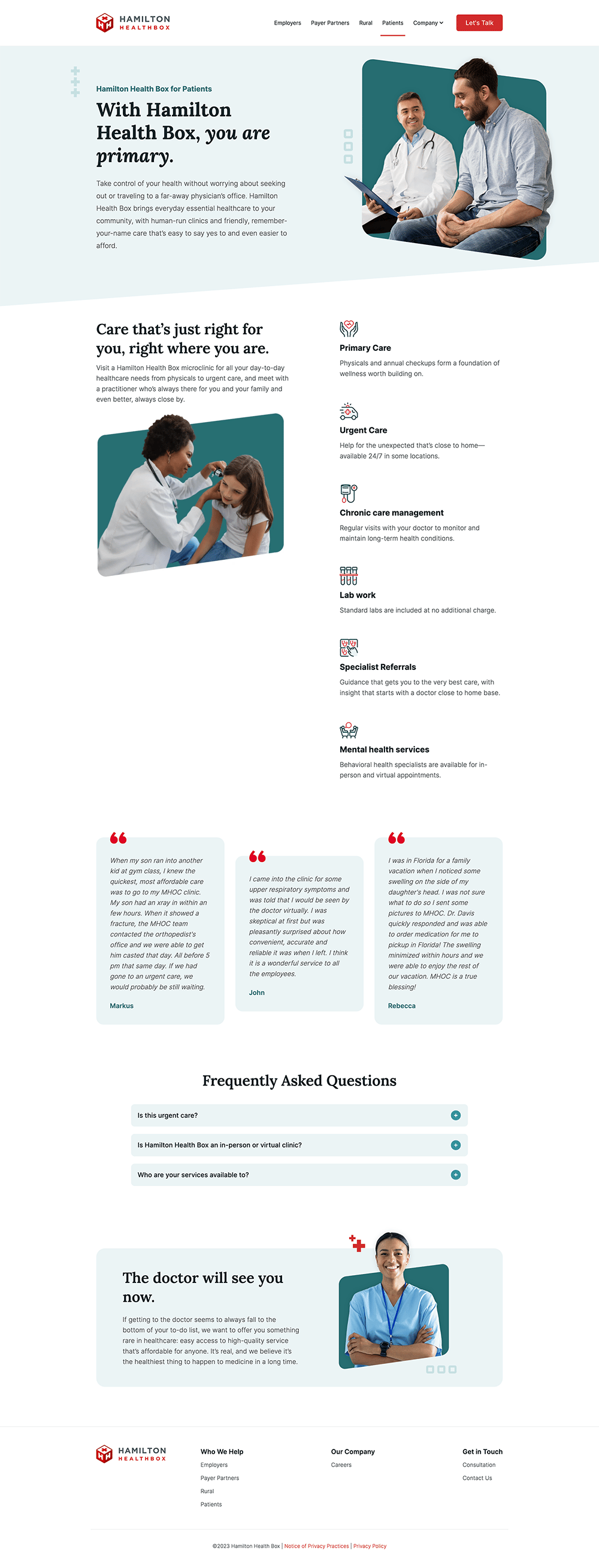 Hamilton Health Box | Patients