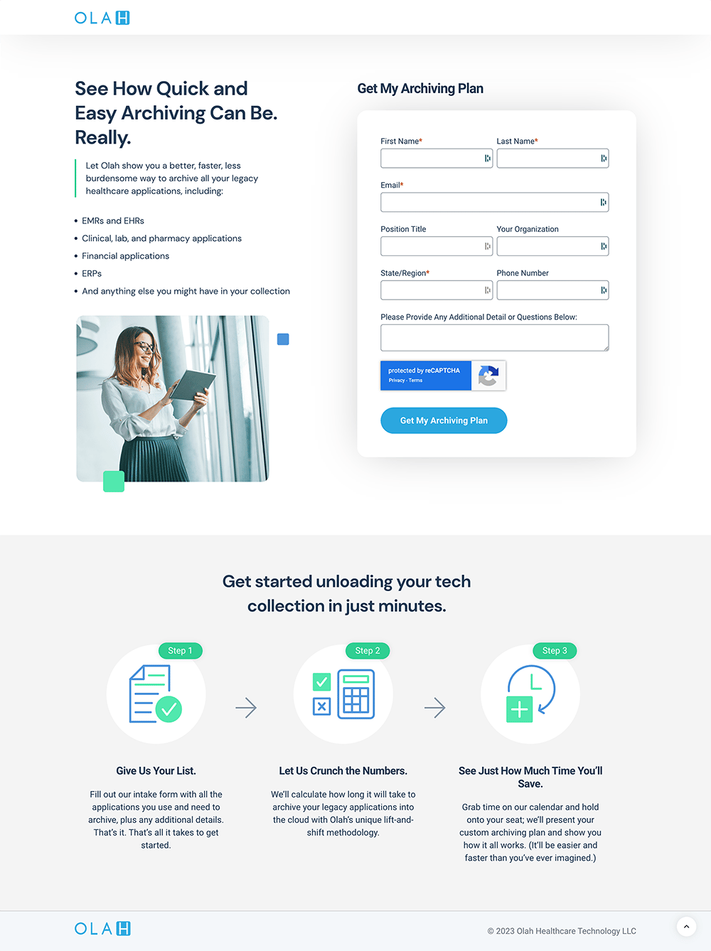 Olah | Archiving Plan