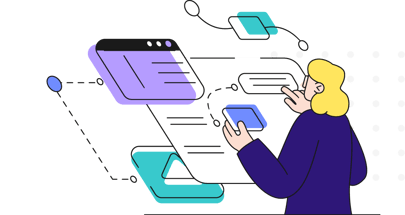 Woman editing content