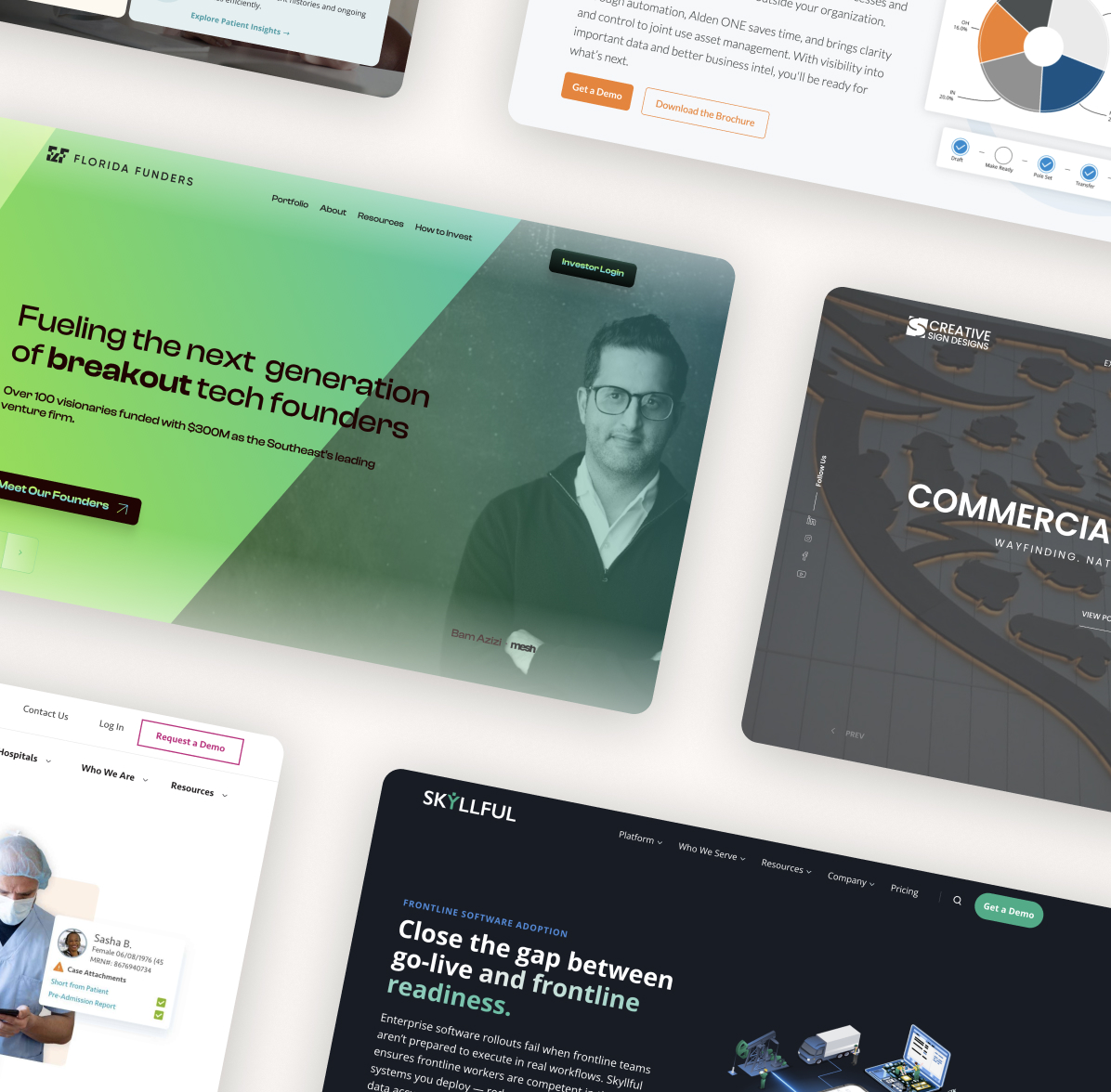 Healthcare website design and B2B digital experience example